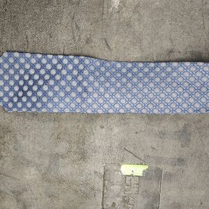 Ike Behar Light Blue Geometric Circle Pattern Tie